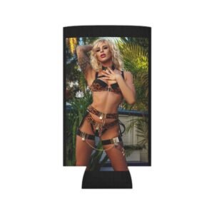 Lauren Lotus Leopard Slim Can Cooler